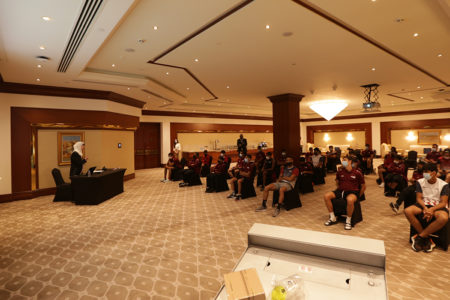 Qatar Anti-Doping organize educational workshop for the participants in Gulf Swimming Championships in partnership with Qatar Swimming Federation